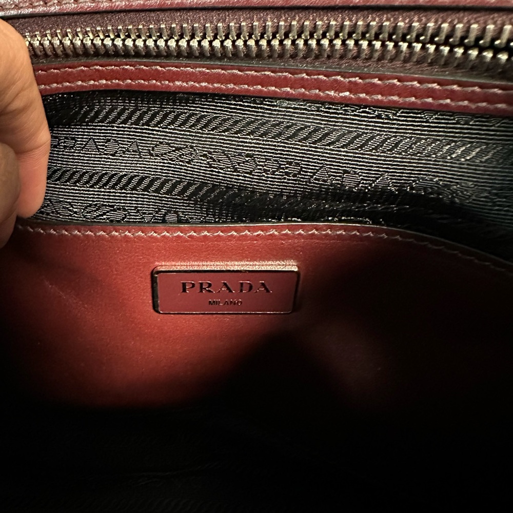 Prada Burgundy Leather Backpack - Picture 12 of 16
